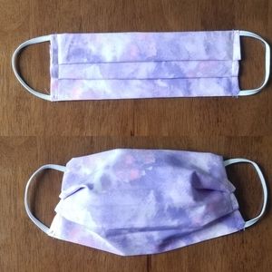 Adult Fabric Face Mask Purple Marble Design